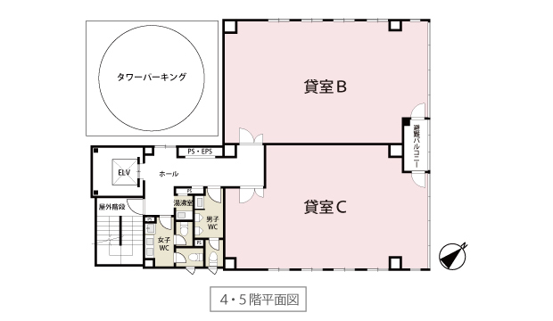 GSI博多駅東ビル平面図4・5階