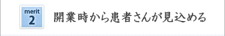 開業時から患者さんが見込める