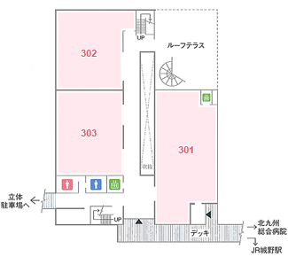 メディプラ城野3階平面図