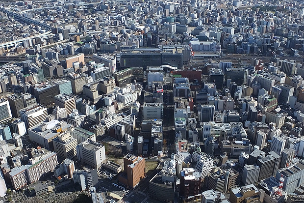 福岡市上空